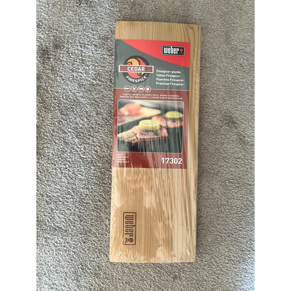 Weber 17302 Firespice Cedar Grilling Planks 2 Pack for Salmon and Meat